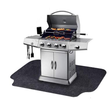 Imagem de Tapete de churrasqueira, equipamento de grelha para churrasqueira a gás/absorvente, tapete de piso lavável leve para proteger decks e pátios de respingos de gordura, contra danos e manchas de óleo