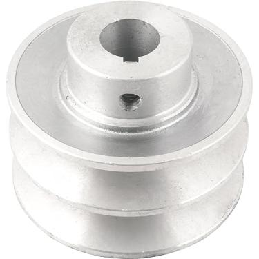 Imagem de Vonder, Polia De Alumínio 2 Canais, Perfil B, 80 Mm Com Furo De 3/4" - 19,1 Mm.