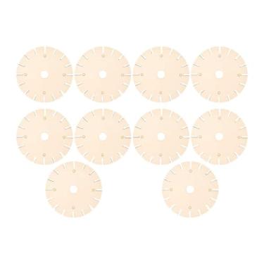 Imagem de Fancyes 10 peças pulseira trançada placa cordões disco trançado adultos presentes kit de tricô fazer joias tecelagem redonda trança disco de madeira, B