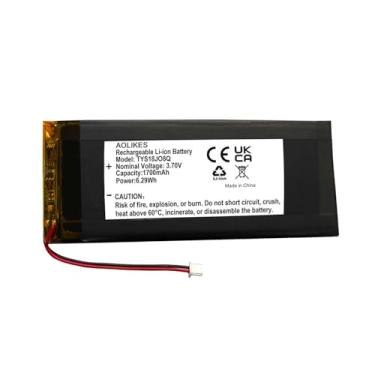 Imagem de Substituição de bateria de íon de lítio recarregável de 1700mAh 3,7V para teclado mecânico RGB sem fio Redragon K652/K644/K643/K632/K556 - fonte de alimentação de substituição de longa duração