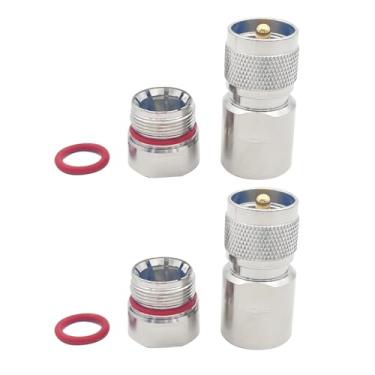 Imagem de Conector de cabo coaxial PL259, conector macho UHF 50Ω PL259, pacote com 2