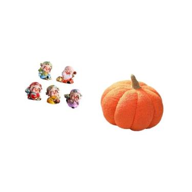 Imagem de Fenteer Escultura de Resina de Abóbora Da Fortuna, Mini Estátuas Decorativas de Pelúcia, Almofada para Quarto, Sofá, Mesa, Festa de Ano Novo, Decoração de Riq