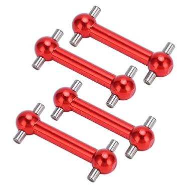 Imagem de AYNEFY Conjunto de Eixo de Transmissão de Osso de Cachorro, Liga de Alumínio, Atualização de Alto Desempenho para Carros Tamiya Tt01 Tt02 Rc (OEM vermelho: 75503-35061-D0, 7550335061D0)