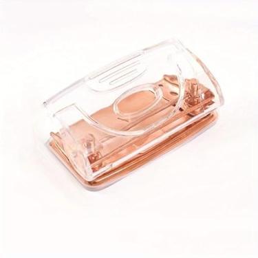 Imagem de 1 grampeador em ouro rosa, moderno, fichário, livro, grampeador, removedor de grampeamento, grampeador, escola, escritório, material de encadernação (furador)