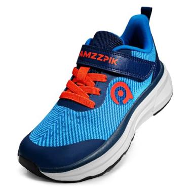 Imagem de AMZZPIK Tênis de corrida moderno para meninos e meninas para crianças pequenas e grandes, Sapatos para meninos azul-marinho, 17