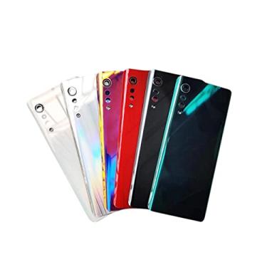 Imagem de SHOWGOOD LM-G900 Capa traseira de vidro para LG Velvet 5G, capa de bateria rígida de substituição para porta traseira, capa traseira G900 (ilusão do sol)