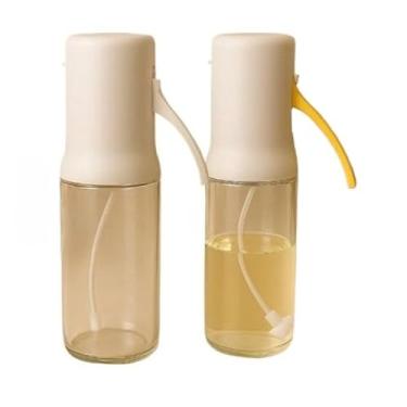 Imagem de Porta Azeite de Vidro Galheteiro 2 em 1 Spray Borrifador Dosador Pulverizador Óleo Vinagre 360ml(Aleatório)
