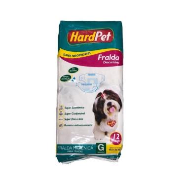 Imagem de Fralda Higiênica Hard Pet Cães Fêmeas 12 Unidades Tamanho G