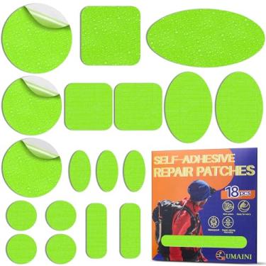 Imagem de Kit de remendo de reparo de jaqueta, fita de reparo tenaz para equipamentos externos, adesivos de tecido autoadesivos para roupas, remendo de tecido de nylon Ripstop impermeável para jaqueta