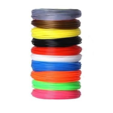 Imagem de Refil Filamento Abs Kit 5 Cores com 10m total 50m Impressora 3d Caneta