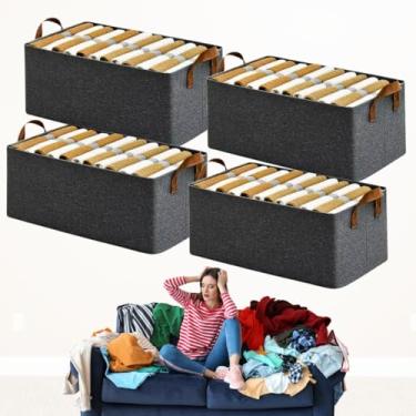 Imagem de Cesto Organizador Dobrável 25L com Alça – Caixa Multiuso para Guarda-Roupa, Gavetas, Armários, Lavanderia, Escritório e Armazenamento de Brinquedos (2)