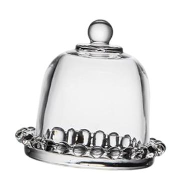 Imagem de Generic Suporte de vidro pequeno para bolo com cúpula, versátil para aperitivos, queijos e doces. Bandeja e altamente transparente para servir, Size S
