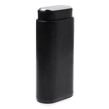 Imagem de barenx Caixa de couro portátil para charutos de cedro espanhol 165 x 75 mm