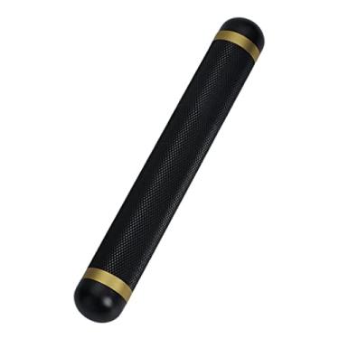 Imagem de barenx Caixa para charutos de alumínio clássica para viagem para charutos com suporte para charutos preta