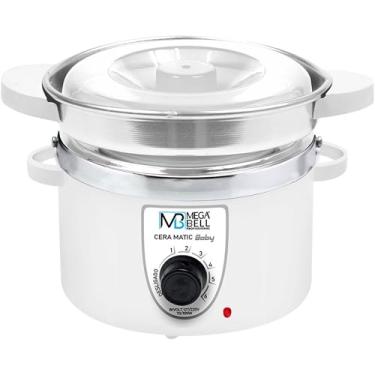 Imagem de Mega Bell, Panela aquecedora de cera para depilação, Termocera, Cera-Matic Baby, Com refil, Bivolt, 200g, Branca