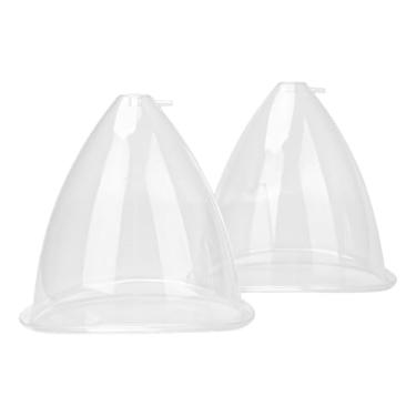 Imagem de 2 copos de vácuo transparentes, ventosas grandes de 1800 ml, acessórios de elevação de nádegas, copos de plástico transparente para a maioria das máquinas de ventosa