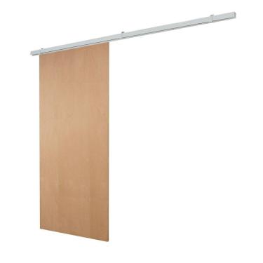 Imagem de Porta De Correr Verniz Com Kit Alumínio Branco - 210x90