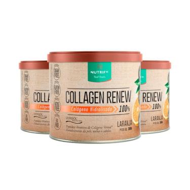 Imagem de Kit 3 Collagen Renew Colágeno Hidrolisado Laranja Nutrify 300g