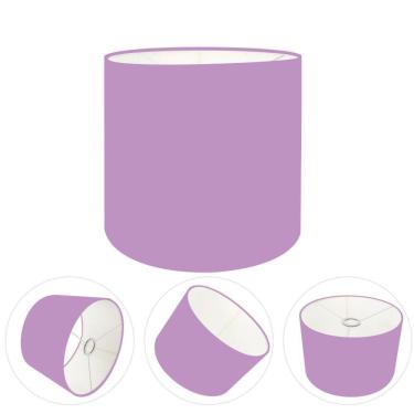 Imagem de Cúpula Abajur E Luminária Cilíndrica Vivare Cp-7008 ø20x25cm - Bocal Nacional Lilás