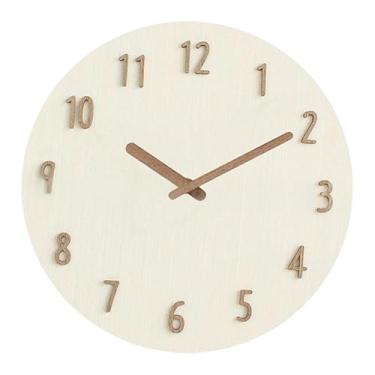 Imagem de Bothyi Relógio de Parede Redondo Silencioso de 30 Cm para Decoração de Casa, Sem -taque, Ideal para Sala de Jantar, Aniversário, Cozinha, Natal E Casame, Branco