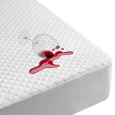 Imagem de Protetor de colchão de bambu premium – Capa de colchão de cama tamanho completo, impermeável e ultramacia, respirável, silenciosa, lavável para conforto e proteção MC02FULL-T