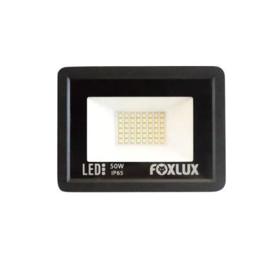 Imagem de Refletor LED Foxlux 50W 6500K Bivolt IP65 Luz Branca Fria Ideal Para F