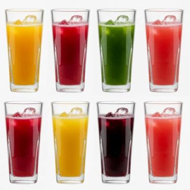 Imagem de Kit 8 Copos Altos Vidro 260ml Drink Água Moderno - Dona Laura