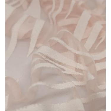 Imagem de Tecido Burn Out Kitting - 68% Poliéster 32% Viscose (Rosa, 0,50m x 1,50m)