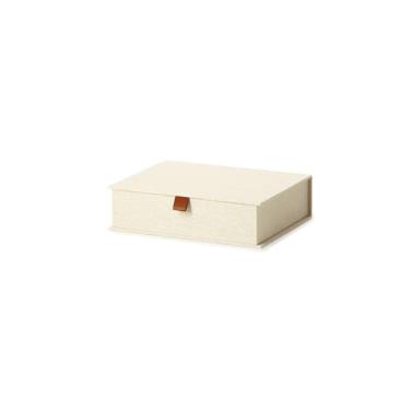 Imagem de Caixa Decorativa em MDF com Revestimento em Linho Branco 25cm 15975 Mart