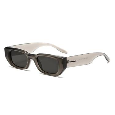 Imagem de Óculos de sol femininos, tendência, leopardo, masculino, retrô, quadrado, óculos de sol, moda masculina, tons degradê, uv400 (transparente, preto, cinza)