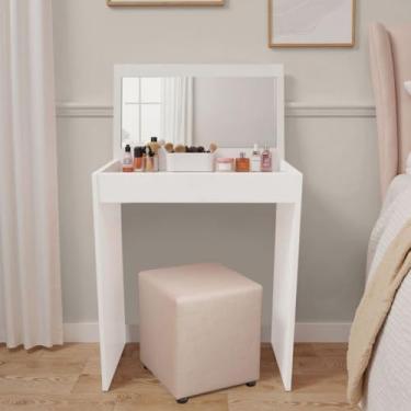 Imagem de Penteadeira Com Espelho Multiuso Para Quarto Maquiagem (Branca C/espelho)