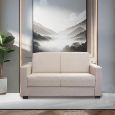 Imagem de Sofá 3 Lugares Confortável 1,60m Livia Isa Estofados Bege