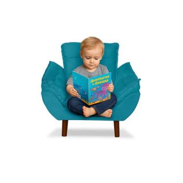 Imagem de Mini Poltrona Decorativa Infantil Suede - LM Decor - Sonho das Poltron