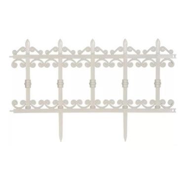 Imagem de Cerquinhas De Plástico Branco Modelo Ferro Fundido 50x32 cm - WL ORNAM