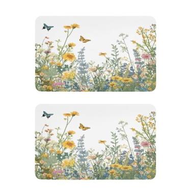 Imagem de Blueangle Conjunto de 2 ímãs de geladeira coloridos de ervas e flores - Ímãs de geladeira decorativos engraçados - Seguro para lava-louças e decoração magnética durável (505)