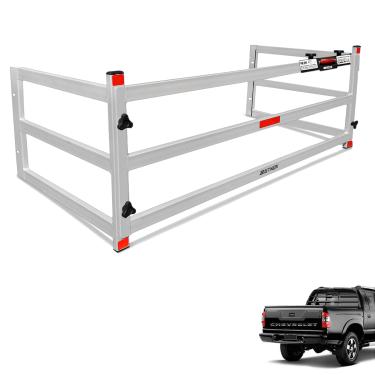 Imagem de Extensor de Caçamba S10 CD 2001 a 2011 Divisor ED Prata