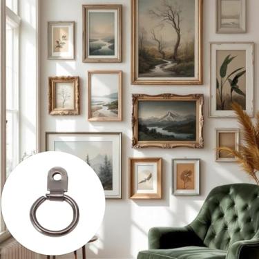 Imagem de Generic 20 peças de ganchos para fotos, anel redondo, ferro, tom prateado, 35 x 22 mm