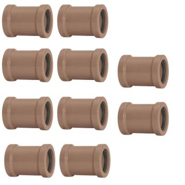 Imagem de Luva De Correr 50Mm Pvc Encanamento Conexão Kit 10 Un