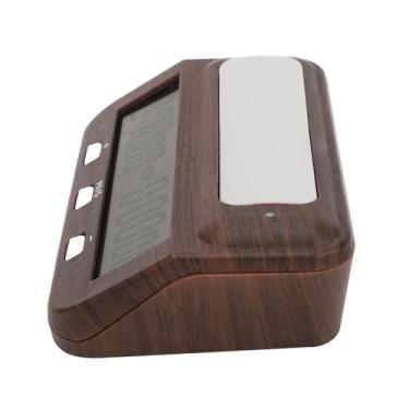 Imagem de Ymiko Temporizador de Xadrez Digital Com Contagem Regressiva e Alarme Sonoro, Design Portátil de Madeira para Jogos de Torneio, Controle de Tempo Duplo Multifuncional