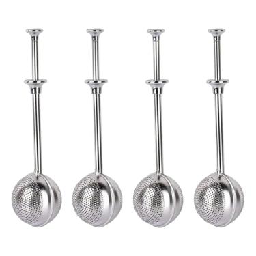 Imagem de predolo Conjunto de 4 Infusores de Chá com Peneira para Farinha e Cabo Longo, Profissionais para Dispensar Chá a Granel e Polvilhar Farinha em Confeitaria