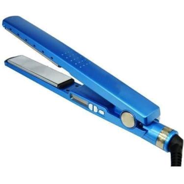 Imagem de Chapinha de Cabelo Profissional Bivolt 110/220V, Azul, Temperatura 450ºF, Placas de Titânio