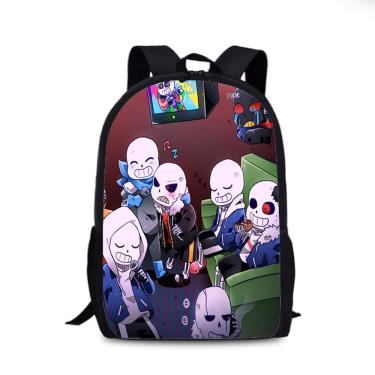 Imagem de Mochila Undertales Sans Cartoon Kids School 28x13x44cm