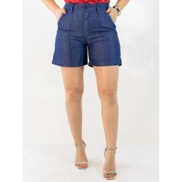 Imagem de Bermuda Feminina Mom Jeans Soft Friso Frontal Anticorpus-Feminino