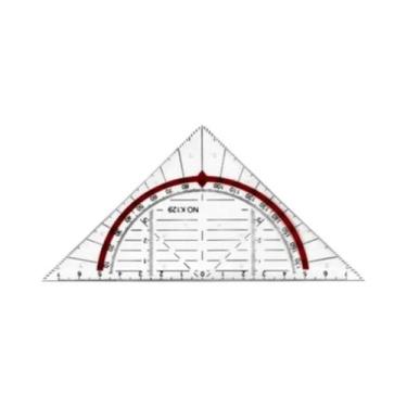 Imagem de Régua Triangular Isósceles De 20CM 30CM Desenhada À Mão, Transferidor 