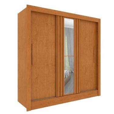 Imagem de Guarda Roupa 3 Portas de Correr Com Espelho Paraty - Tcil - Tcil Móvei