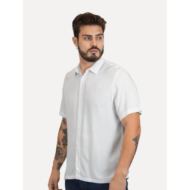 Imagem de Camisa Colcci Masculina Manga Curta Relax Branca-Masculino