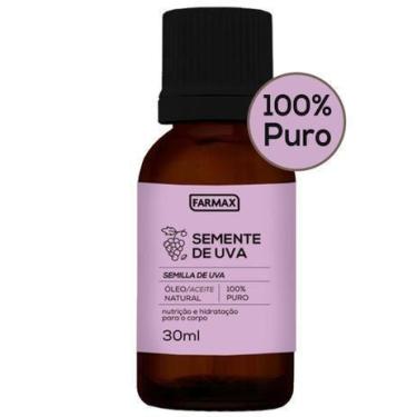 Imagem de Óleo Natural de Semente de Uva 100% Puro Farmax 30ml