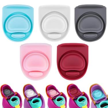 Imagem de ZUGHXMS 5 peças de rolha de substituição de vedação de borracha compatível com Owala FreeSip, junta superior de tampa de silicone para Owalla 16/24/25/32/1,134 g, peças de plugue reutilizáveis para