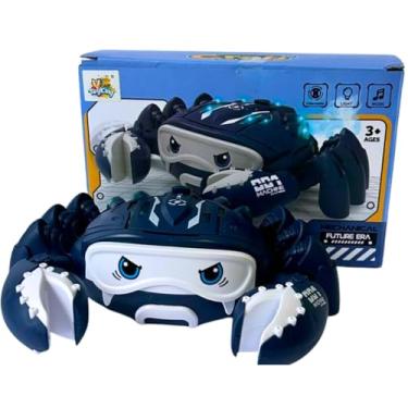 Imagem de Caranguejo Robótico Interativo Infantil com Luzes, Sons e Fumaça Brinquedo Eletrônico que Anda