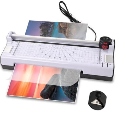 Imagem de Plastificadora 110v, Laminadora A4 A5 A6 A7 A8, 2 em 1, 34 * 13 * 8CM Laminadora, 115°~145° Laminação A Quente E A Frio